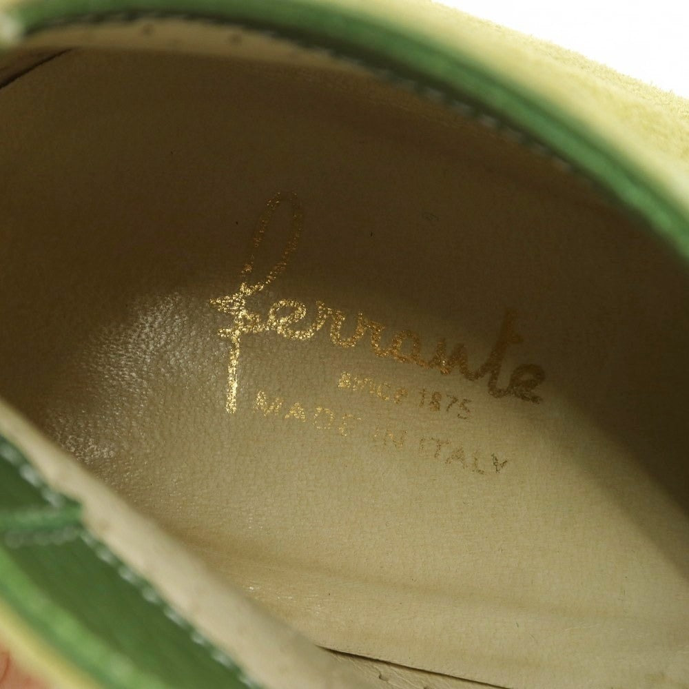 【中古】フェランテ FERRANTE スエード ブーツ ライトグリーン【 24.5位 】【 状態ランクC 】【 メンズ 】