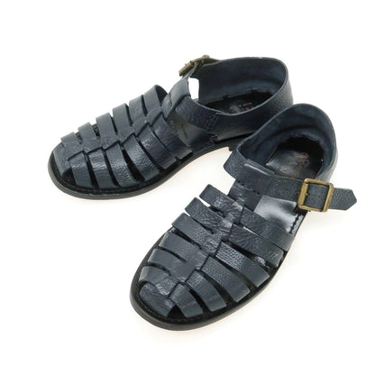 【中古】フラテッリ ヴァンニ FRATELLI VANNI レザー グルカサンダル ネイビー【 40 】【 状態ランクB 】【 メンズ 】