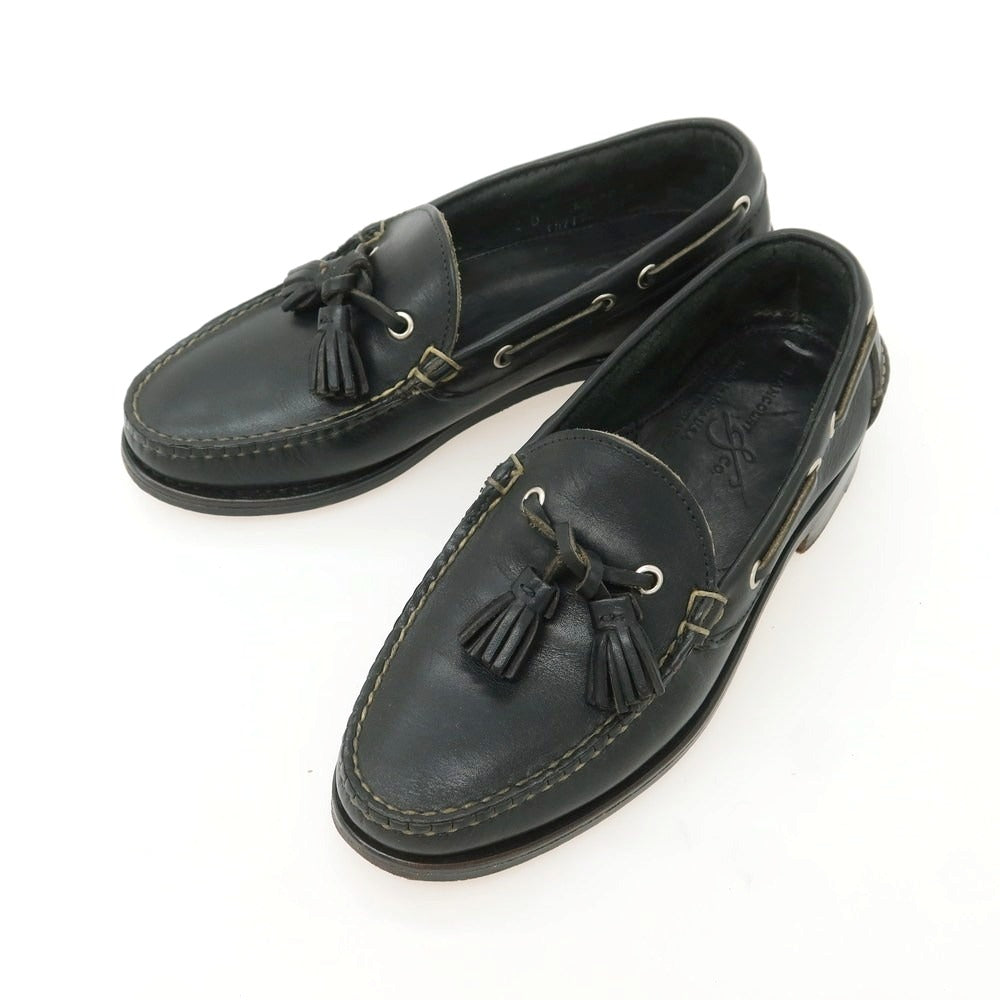 【中古】ランコート RANCOURT タッセルモカシン デッキシューズ ブラック【 6D 】【 状態ランクB 】【 メンズ 】
