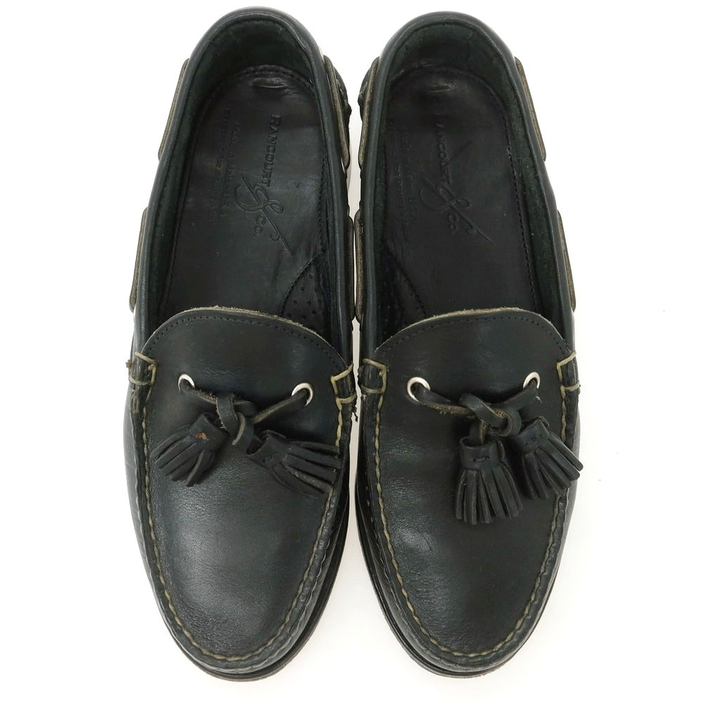 【中古】ランコート RANCOURT タッセルモカシン デッキシューズ ブラック【 6D 】【 状態ランクB 】【 メンズ 】