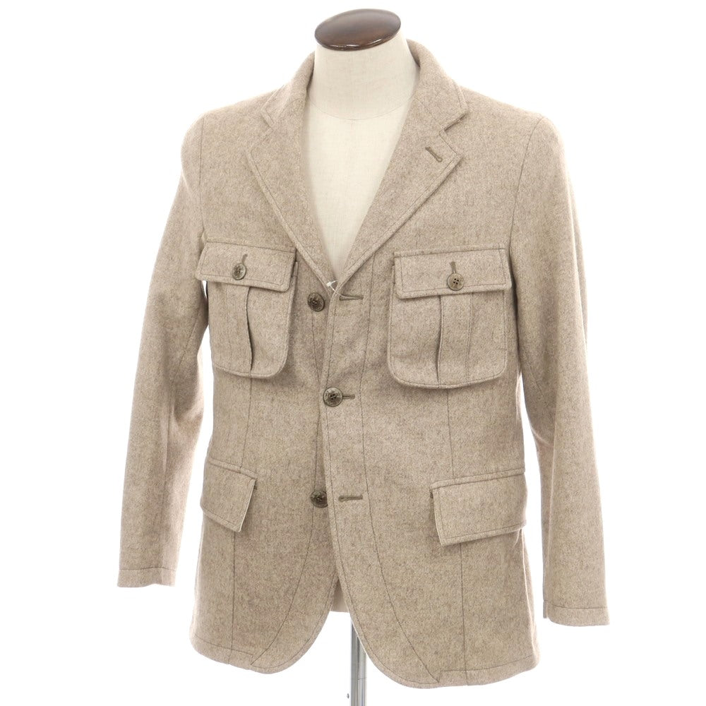 【中古】オスカーマランゴン OSCAR MARANGON GIACCAMILITARE ウールナイロン 3B カジュアルジャケット グレージュ【 50 】【 状態ランクB 】【 メンズ 】