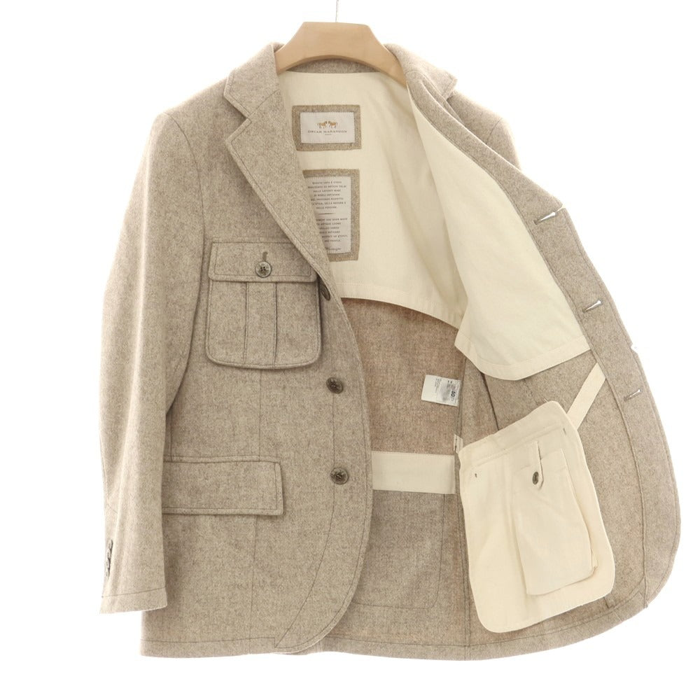 【中古】オスカーマランゴン OSCAR MARANGON GIACCAMILITARE ウールナイロン 3B カジュアルジャケット グレージュ【 50 】【 状態ランクB 】【 メンズ 】