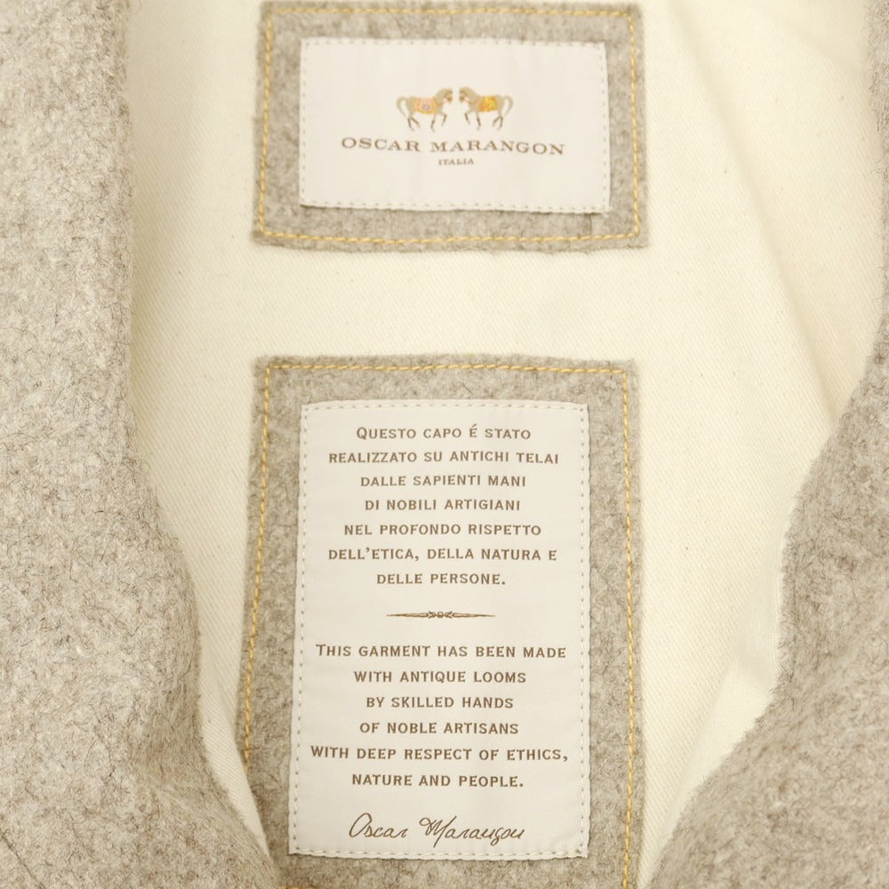 【中古】オスカーマランゴン OSCAR MARANGON GIACCAMILITARE ウールナイロン 3B カジュアルジャケット グレージュ【 50 】【 状態ランクB 】【 メンズ 】