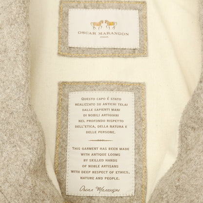 【中古】オスカーマランゴン OSCAR MARANGON GIACCAMILITARE ウールナイロン 3B カジュアルジャケット グレージュ【 50 】【 状態ランクB 】【 メンズ 】