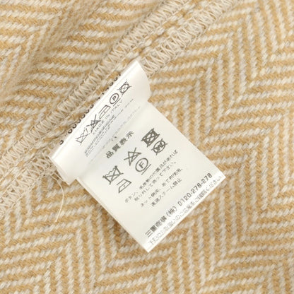 【中古】ティージャケット T-JACKET ウールナイロン ヘリンボーン織り ダブル6B カジュアルジャケット ベージュxホワイト【 M 】【 状態ランクB 】【 メンズ 】