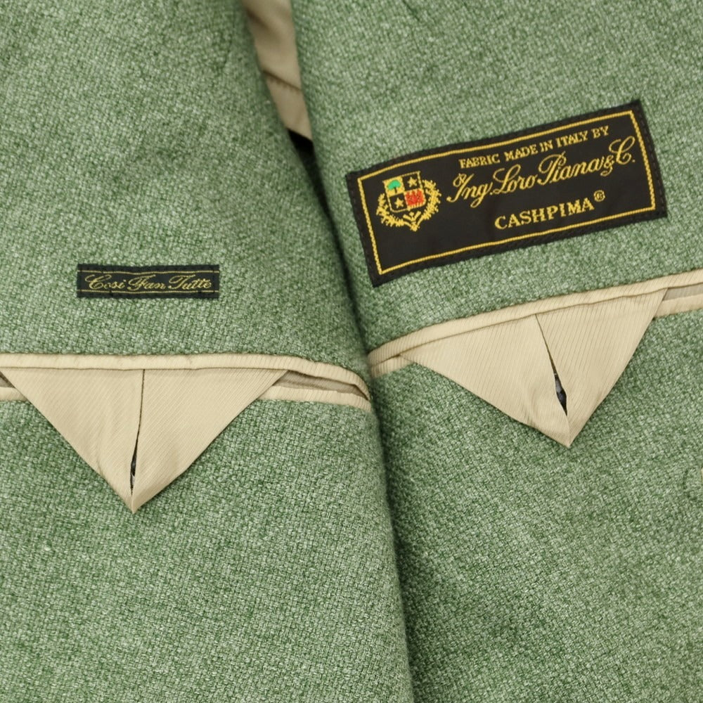 【中古】コシファントゥッテ COSI FAN TUTTE コットンウールカシミヤ 3B テーラードジャケット グリーン系【 44 】【 状態ランクB 】【 メンズ 】