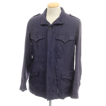 【中古】ドレステリア DRESSTERIOR リネン ミリタリージャケット パープルネイビー【 S 】【 状態ランクB 】【 メンズ 】