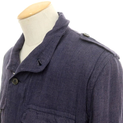 【中古】ドレステリア DRESSTERIOR リネン ミリタリージャケット パープルネイビー【 S 】【 状態ランクB 】【 メンズ 】
