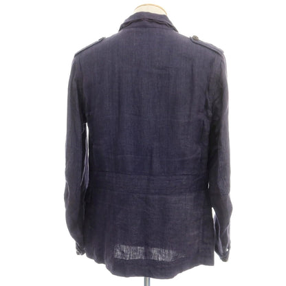 【中古】ドレステリア DRESSTERIOR リネン ミリタリージャケット パープルネイビー【 S 】【 状態ランクB 】【 メンズ 】