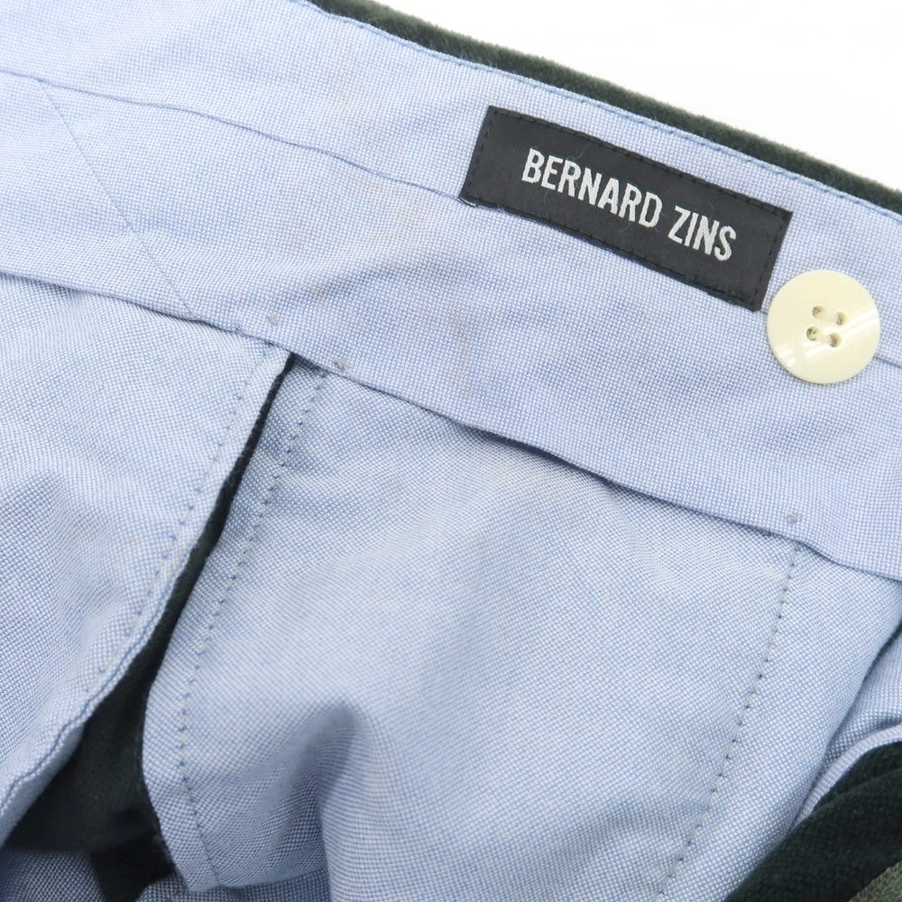 【中古】ベルナール ザンス BERNARD ZINS コットン カジュアルスラックスパンツ ダークグリーン【 40 】【 状態ランクD 】【 メンズ 】