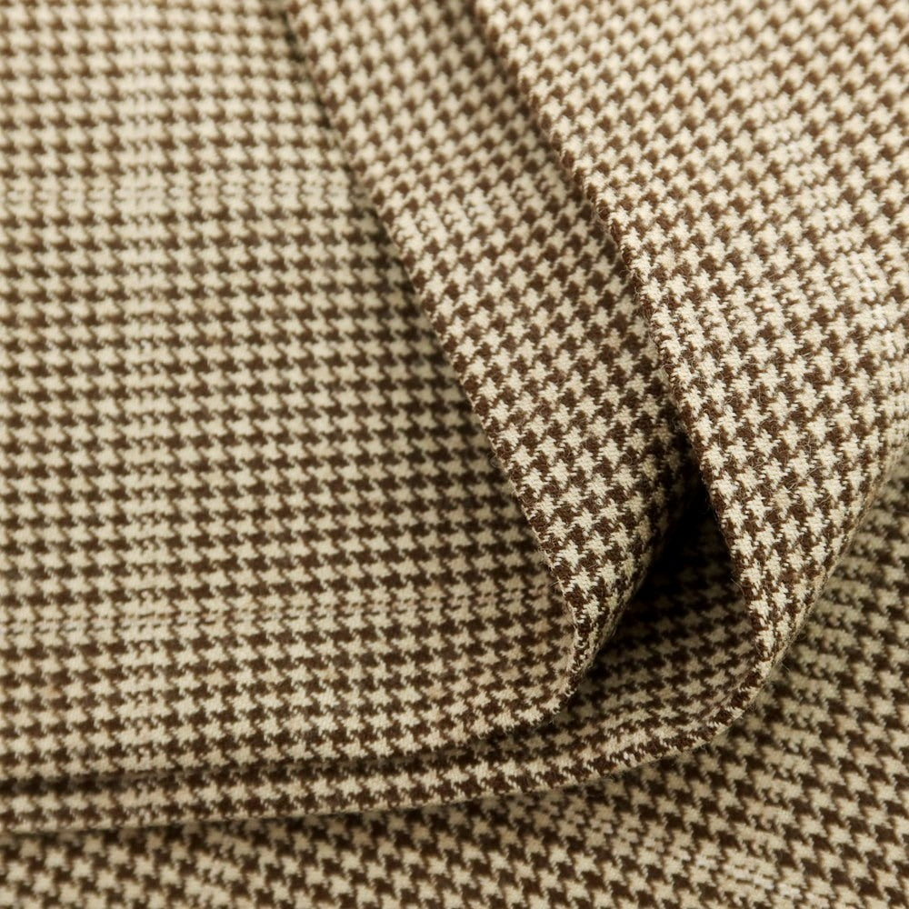 【中古】リネア パンタローニ Linea Pantaloni ウール ハウンドトゥースチェック カーゴスラックスパンツ ベージュxブラウン【 44 】【 状態ランクC 】【 メンズ 】