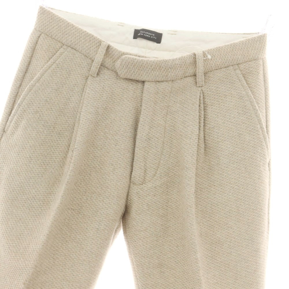 【中古】サタデーズ ニューヨークシティ Saturdays NYC ウールポリエステルアクリルナイロン カジュアルスラックスパンツ ベージュ【 30 】【 状態ランクB 】【 メンズ 】
