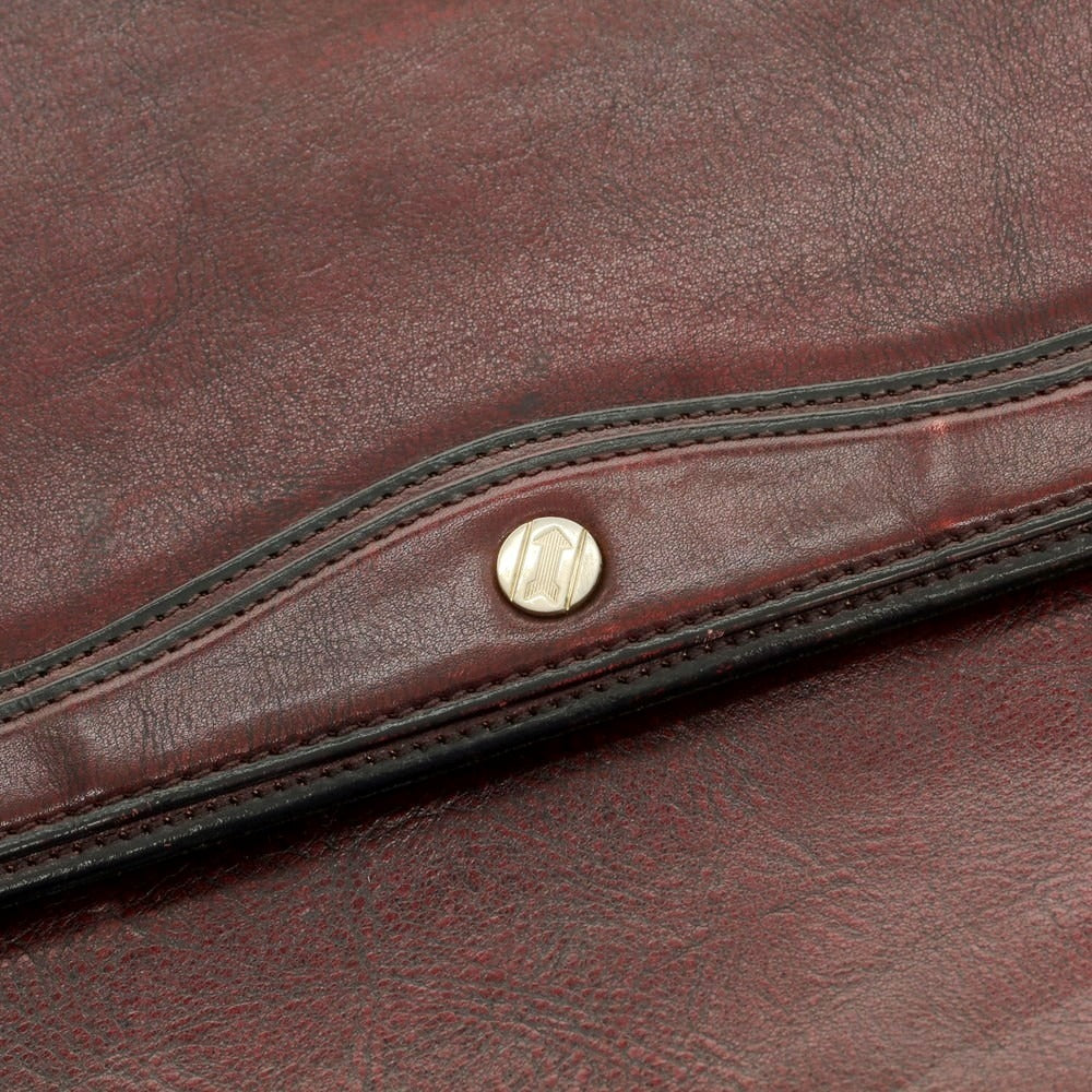 【中古】ゴールドファイル GOLD PFEIL レザー クラッチバッグ ドキュメントケース バーガンディ【 状態ランクC 】【 メンズ 】