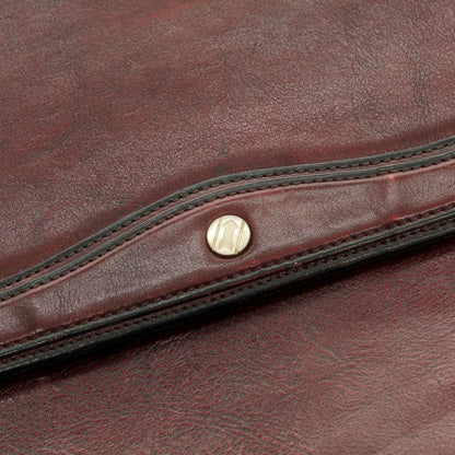 【中古】ゴールドファイル GOLD PFEIL レザー クラッチバッグ ドキュメントケース バーガンディ【 状態ランクC 】【 メンズ 】