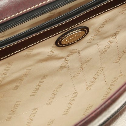 【中古】ゴールドファイル GOLD PFEIL レザー クラッチバッグ ドキュメントケース バーガンディ【 状態ランクC 】【 メンズ 】