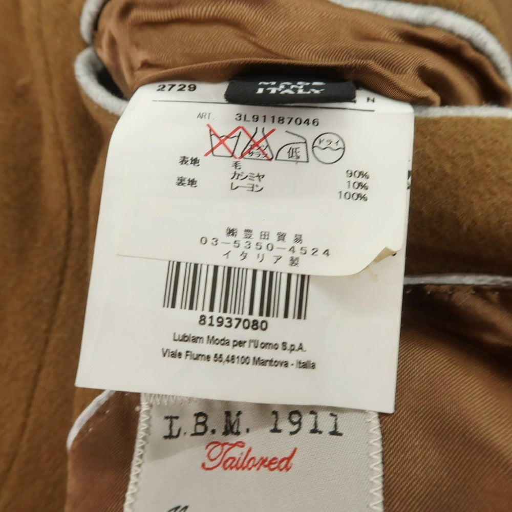 【中古】エルビーエム1911 L.B.M.1911 ウールカシミヤ ピーコート ライトブラウン【 44 】【 状態ランクC 】【 メンズ 】
