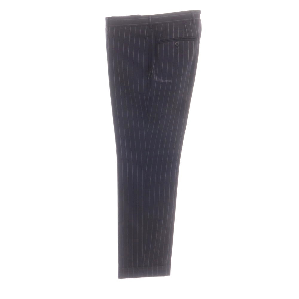 【中古】ビームスエフ BEAMS F サマーウール ストライプ 3つボタンスーツ ネイビー【 93 】【 状態ランクC 】【 メンズ 】