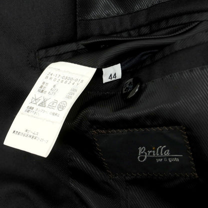 【中古】ブリッラ ペル イル グスト Brilla per il gusto ウール 3つボタンスーツ ブラック【 44 】【 状態ランクB 】【 メンズ 】