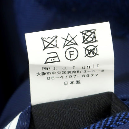 【中古】ジジ Jizi ウール ヘリンボーン織り 3B テーラードジャケット ブルーxブラック【 表記なし（M位） 】【 状態ランクB 】【 メンズ 】