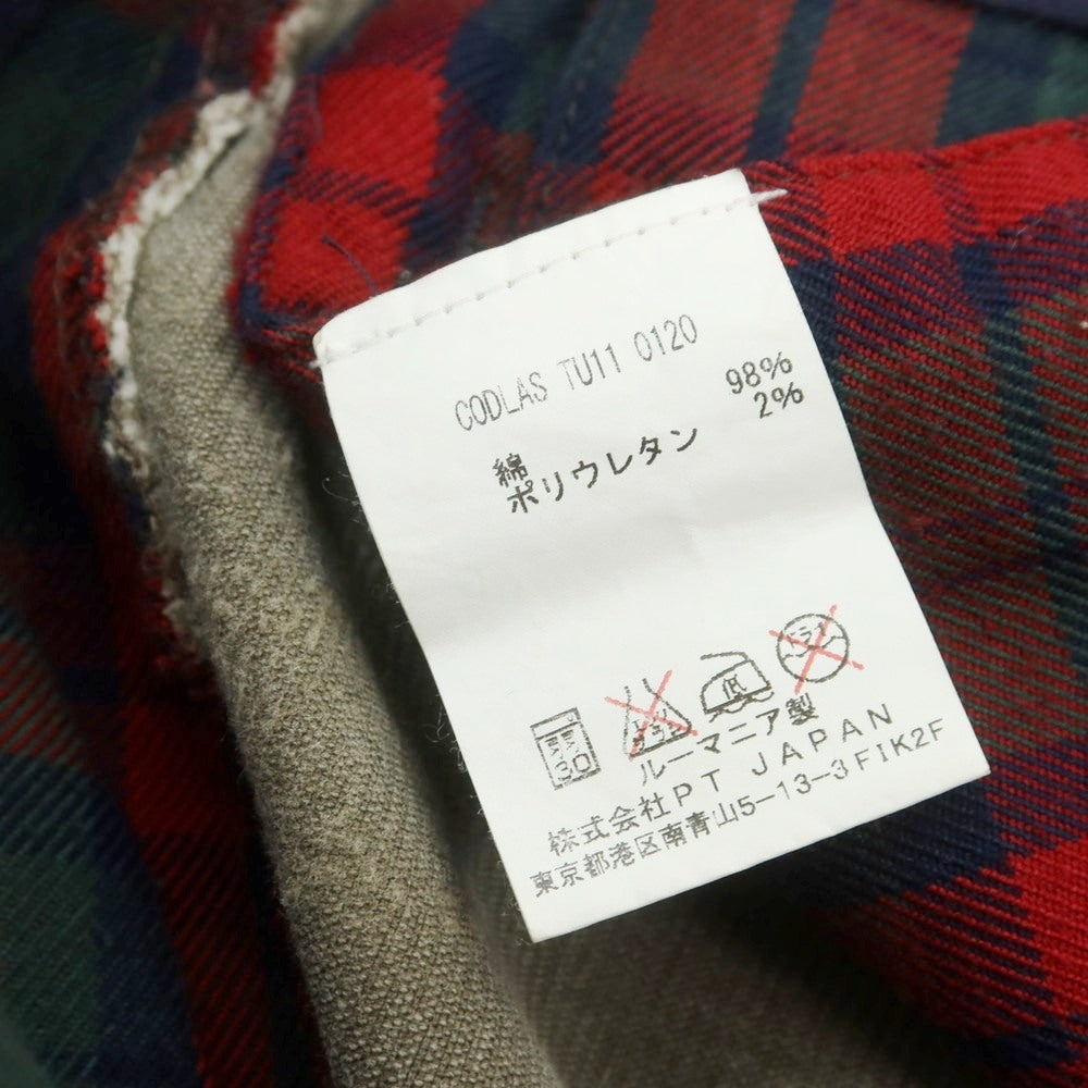【中古】ピーティーゼロウーノ PT01 Aspen ストレッチ コットン コーデュロイパンツ ベージュ【サイズ44】【 状態ランクC 】【 メンズ 】[DPD]