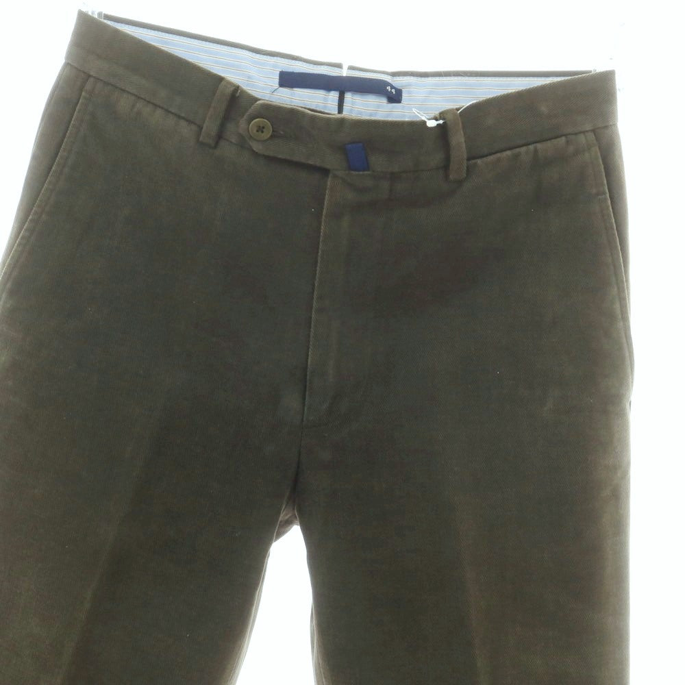 【中古】インコテックス INCOTEX BEAMS F別注 コットン カジュアルスラックスパンツ オリーブグリーン【サイズ44】【 状態ランクC 】【 メンズ 】[DPD]