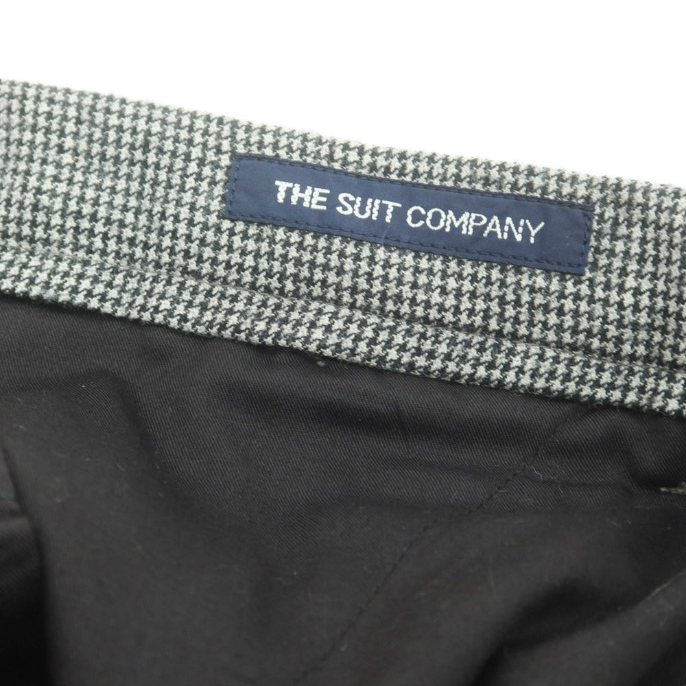 【中古】スーツカンパニー THE SUIT COMPANY ウールポリエステル ハウンドトゥース ドレススラックスパンツ グレー【 M（79cm） 】【 状態ランクB 】【 メンズ 】