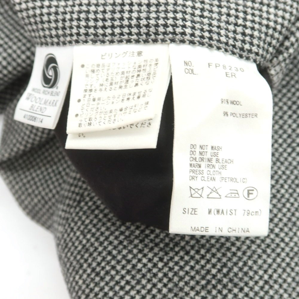 【中古】スーツカンパニー THE SUIT COMPANY ウールポリエステル ハウンドトゥース ドレススラックスパンツ グレー【 M（79cm） 】【 状態ランクB 】【 メンズ 】