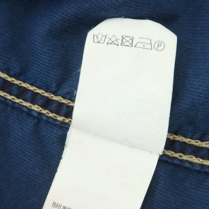 【中古】ブルネロクチネリ Brunello Cucinelli コットンナイロン 細畝コーデュロイ ウエスタンシャツ ネイビー【 L 】【 状態ランクC 】【 メンズ 】