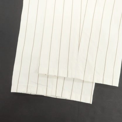 【中古】ブルネロクチネリ Brunello Cucinelli ストレッチ コットン ストライプ イージースラックスパンツ ホワイトxカーキベージュ【 50 】【 状態ランクC 】【 メンズ 】