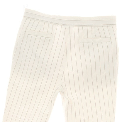 【中古】ブルネロクチネリ Brunello Cucinelli ストレッチ コットン ストライプ イージースラックスパンツ ホワイトxカーキベージュ【 50 】【 状態ランクC 】【 メンズ 】