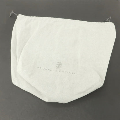 【中古】ブルネロクチネリ Brunello Cucinelli ナイロン系×レザー バックパック・リュック ライトネイビーxブラウン【 状態ランクC 】【 メンズ 】