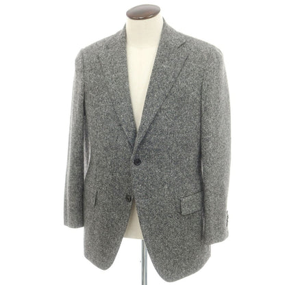 【中古】アザブテーラー azabu tailor ウール 3B テーラードジャケット ブラックxホワイト【 表記なし（L位） 】【 状態ランクB 】【 メンズ 】