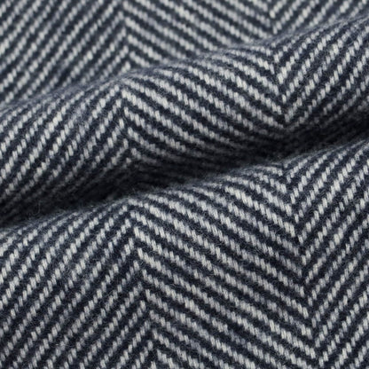 【中古】ロバート フレイザー ROBERT FRASER カシミヤ マフラー ネイビーxホワイト【 状態ランクB 】【 メンズ 】