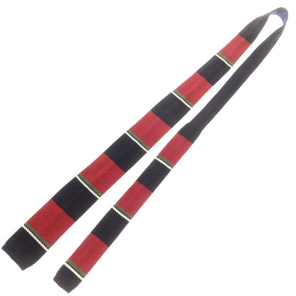 【中古】リッドテイラー LID TAILOR コットン ニットタイ ボルドーxダークネイビー【 状態ランクA 】【 メンズ 】