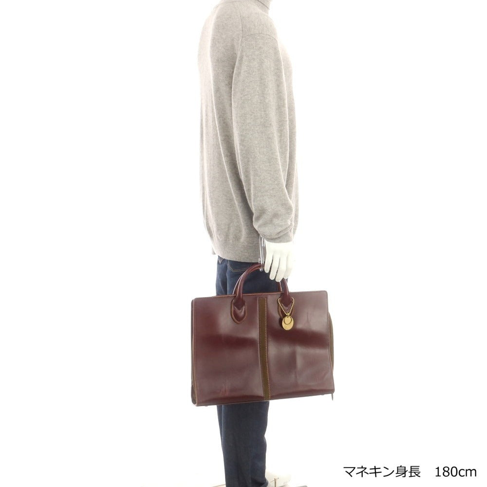 【中古】ファイブウッズ Five Woods レザー ブリーフケース ボルドー【 状態ランクB 】【 メンズ 】[CPD]