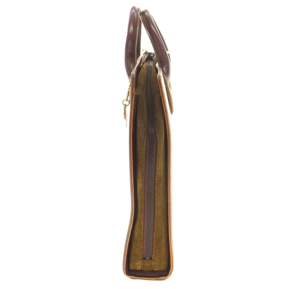 【中古】ファイブウッズ Five Woods レザー ブリーフケース ボルドー【 状態ランクB 】【 メンズ 】[CPD]