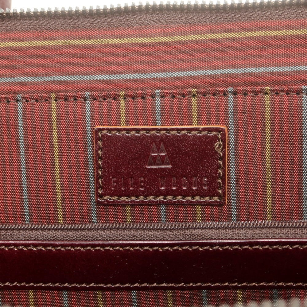【中古】ファイブウッズ Five Woods レザー ブリーフケース ボルドー【 状態ランクB 】【 メンズ 】