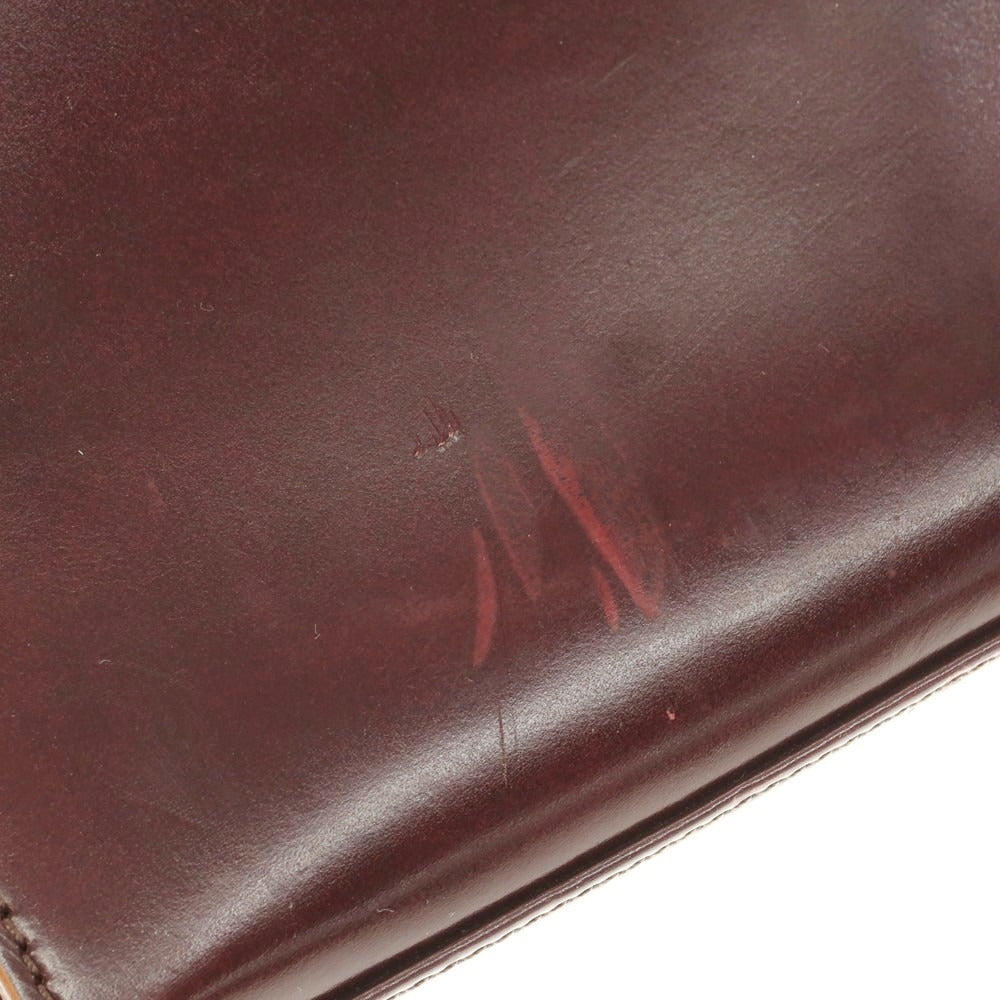 【中古】ファイブウッズ Five Woods レザー ブリーフケース ボルドー【 状態ランクB 】【 メンズ 】