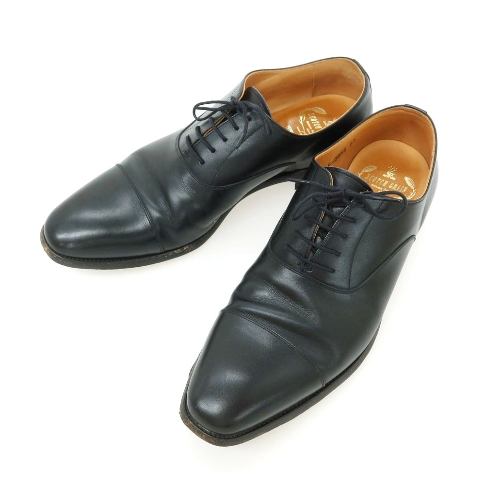 【中古】スコッチグレイン SCOTCH GRAIN ストレートチップ ドレスシューズ ブラック【 表記27（28位） 】【 状態ランクB 】【 メンズ 】