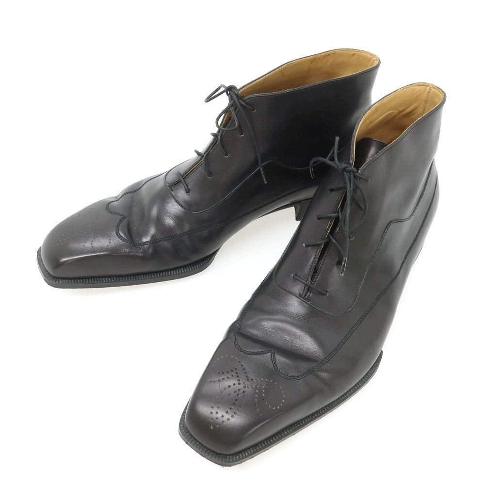 【中古】ベルルッティ Berluti ウイングチップ ブーツ ブラック【 表記なし（10 1/2位） 】【 状態ランクB 】【 メンズ 】