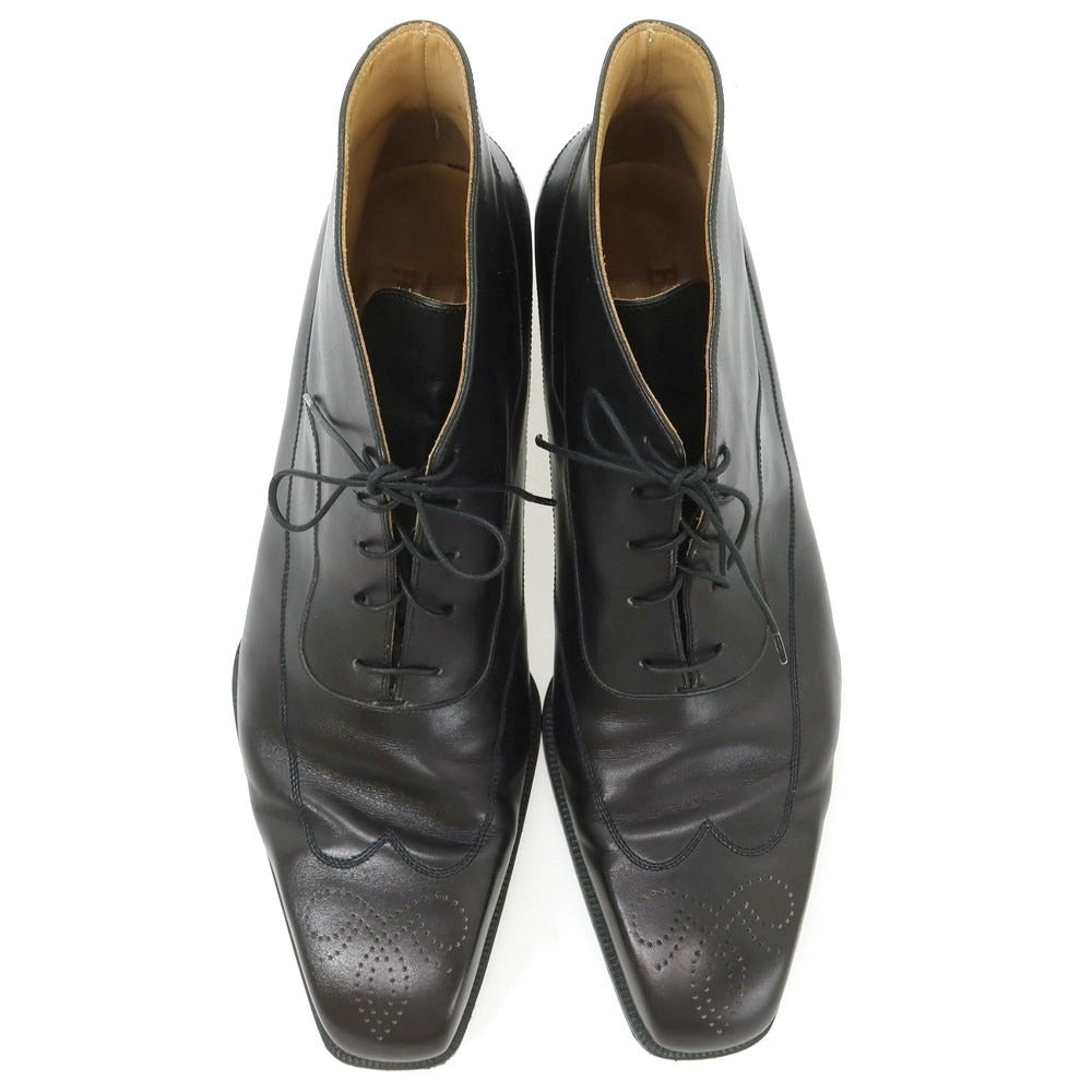 【中古】ベルルッティ Berluti ウイングチップ ブーツ ブラック【 表記なし（10 1/2位） 】【 状態ランクB 】【 メンズ 】