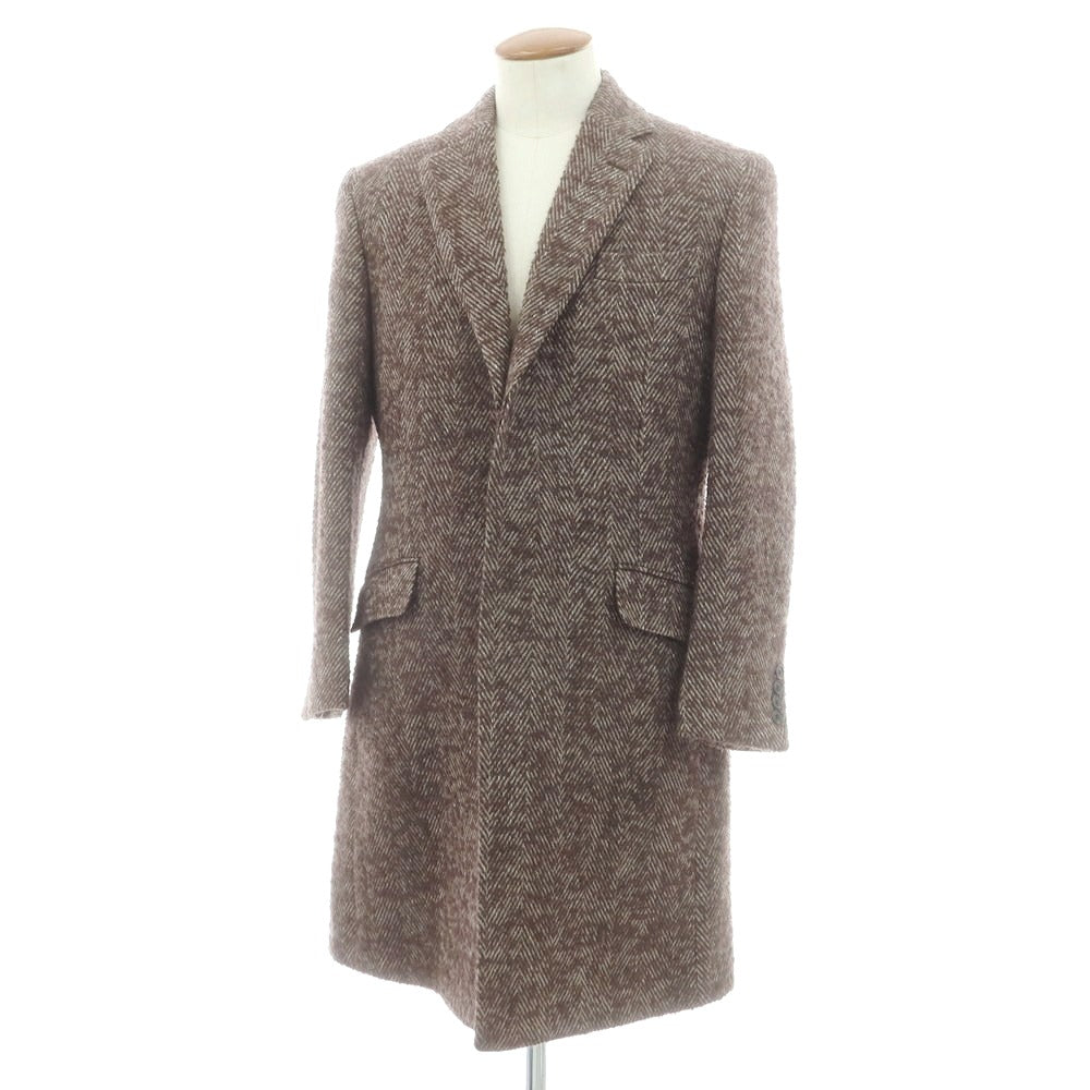 【中古】リチャードジェームス RICHARD JAMES ウールナイロン チェスターフィールドコート グレイッシュブラウン系【 38 】【 状態ランクB 】【 メンズ 】