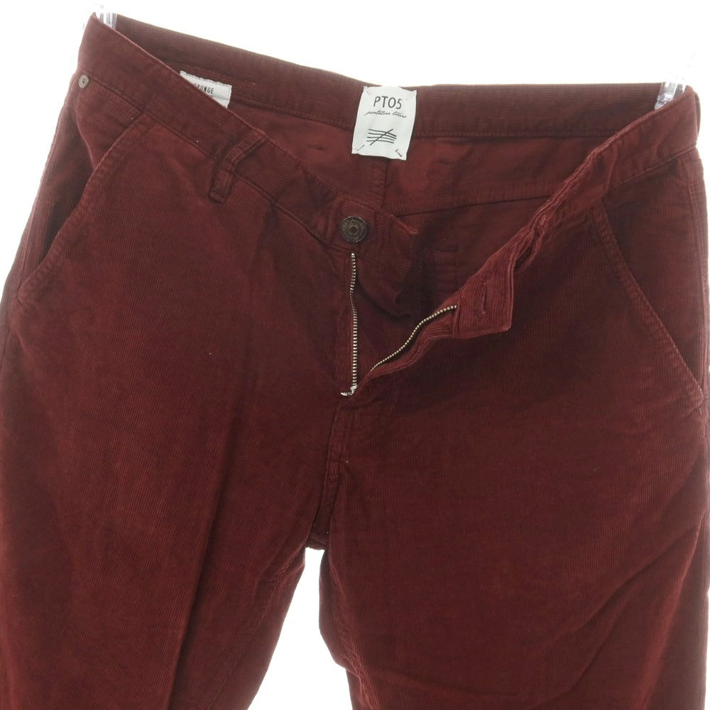 【中古】ピーティーゼロチンクエ PT05 GRUNGE ストレッチ コットン コーデュロイパンツ ワインレッド【 サイズ32 】【 状態ランクB 】【 メンズ 】 [CPD]