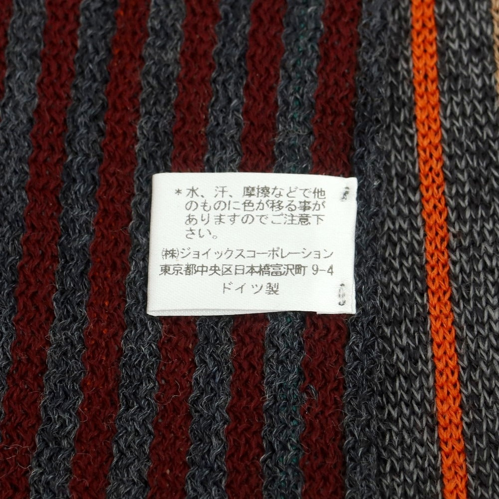 【中古】ポールスミス Paul Smith ウール マフラー ダークグレーxマルチカラー【 状態ランクB 】【 メンズ 】