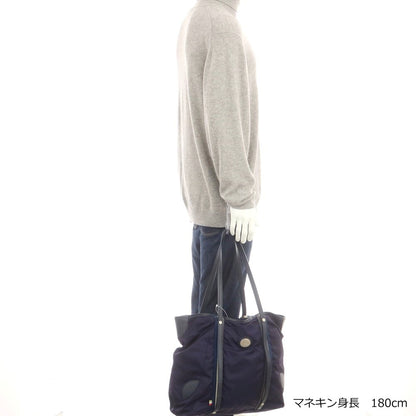 【中古】オロビアンコ Orobianco ナイロン90％　アクリル10％　レザー トートバッグ ネイビー【 状態ランクC 】【 メンズ 】