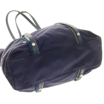 【中古】オロビアンコ Orobianco ナイロン90％　アクリル10％　レザー トートバッグ ネイビー【 状態ランクC 】【 メンズ 】