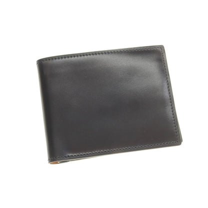 【中古】ケーティールイストン K.T.Lewiston シェルコードバン 二つ折り財布 ブラックネイビー【 状態ランクA 】【 メンズ 】