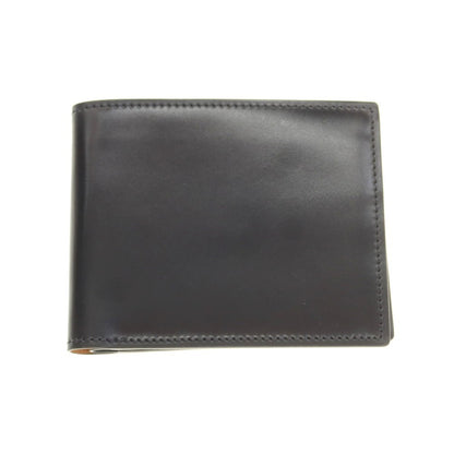 【中古】ケーティールイストン K.T.Lewiston シェルコードバン 二つ折り財布 ブラックネイビー【 状態ランクA 】【 メンズ 】