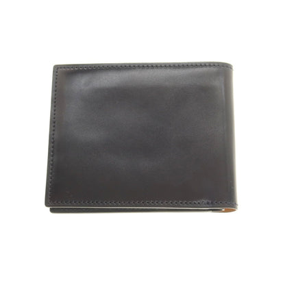 【中古】ケーティールイストン K.T.Lewiston シェルコードバン 二つ折り財布 ブラックネイビー【 状態ランクA 】【 メンズ 】
