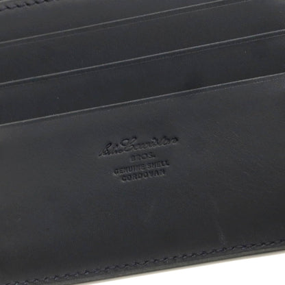 【中古】ケーティールイストン K.T.Lewiston シェルコードバン 二つ折り財布 ブラックネイビー【 状態ランクA 】【 メンズ 】